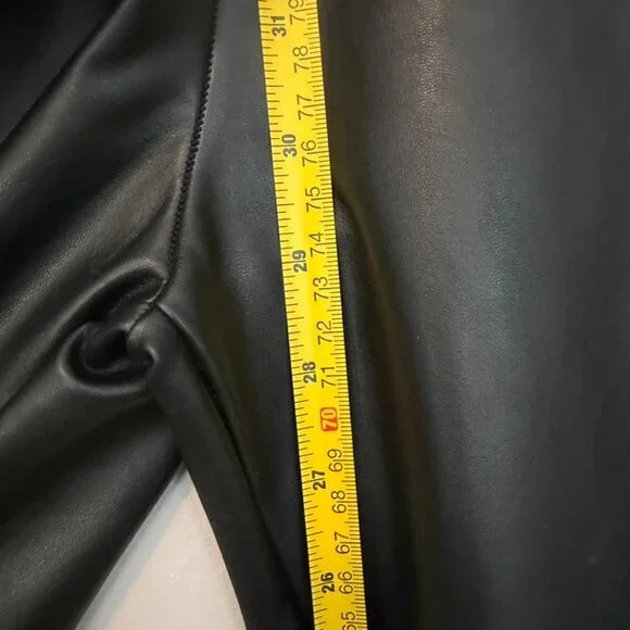 Wolford Black Vegan (Faux) Leather Pants Size 4 US  High Waisted NWT - Picture 5 of 10